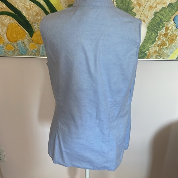 LIGHT Blue Sleeveless Ruffled Collar - Picture 3 of 6